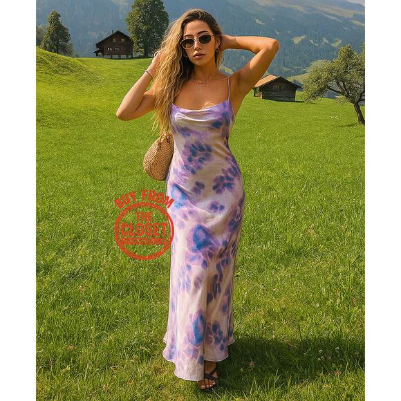 ZARA Blogger Fave!!! Flowy Maxi Slip Dress NWT – Ethereal Elegance 🌸 - Picture 3 of 16